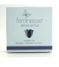 Daugkartinio naudojimo „Feminesse“ menstruacijų taurelė 18 ml  + sterilizuojantis laikiklis