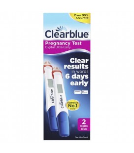 Clearblue Digital ULTRA Early Detection nėštumo testų rinkinys (pakuotėje 2 vnt.)