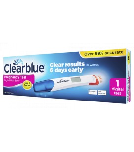 Clearblue Digital ULTRA Early Detection nėštumo testas (pakuotėje 1 vnt.)