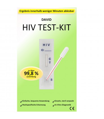 DAVID HIV 1/2 Self-Test kit testas ŽIV diagnostikai namuose, N1