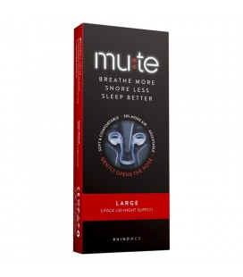 Kvėpavimą per nosį palengvinančių priemonių MUTE rinkinys (S, M, L dydis), 3 vnt./pak.