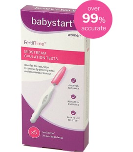babystart FertilTime pieštukinis (midstream) testas ovuliacijai nustatyti (pakuotėje  5 vnt.), N5